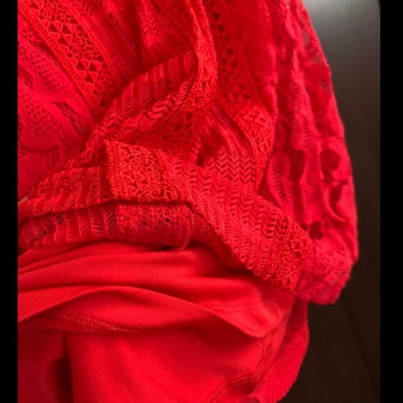 Forever 21 Red Halter Lace Mini Dress - Picture 7 of 9